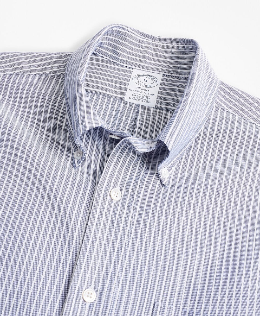 Brooks Brothers Men Regent Fit Oxford Stripe Sport Shirt