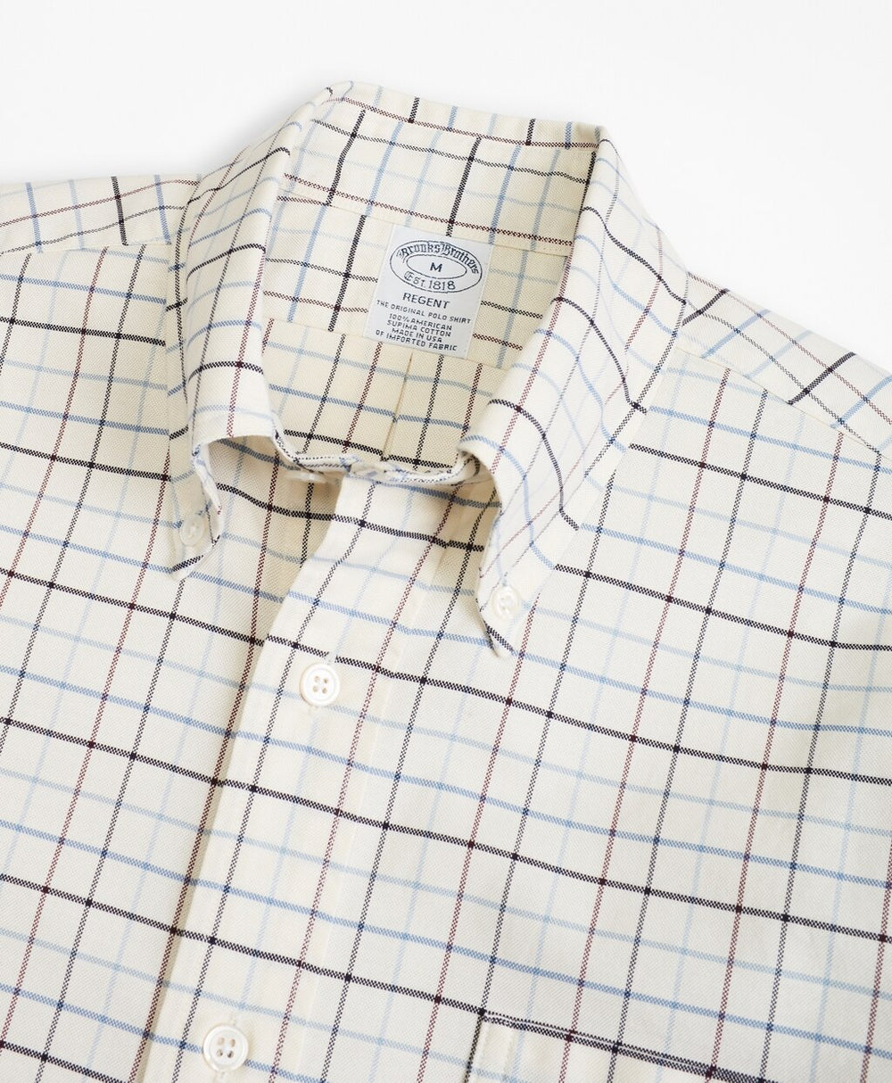 Brooks Brothers Men Regent Fit Oxford Windowpane Sport Shirt