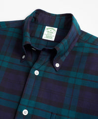 Brooks Brothers Men Milano Fit Oxford Black Watch Sport Shirt