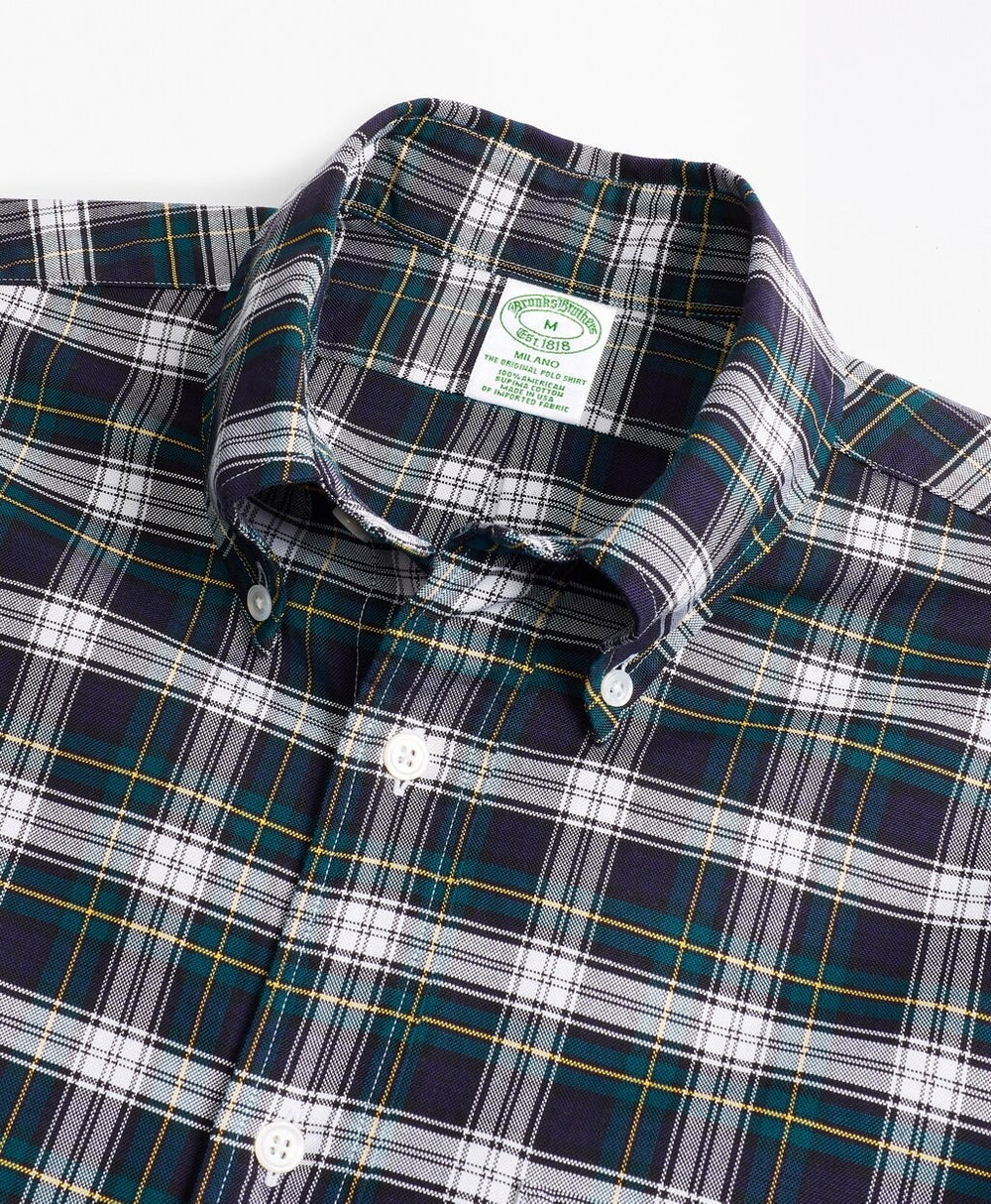 Brooks Brothers Men Milano Fit Oxford Tartan Sport Shirt