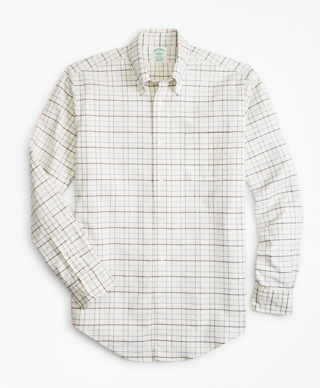 Brooks Brothers Men Milano Fit Oxford Windowpane Sport Shirt