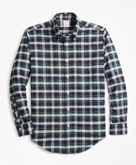 Brooks Brothers Men Madison Fit Oxford Tartan Sport Shirt