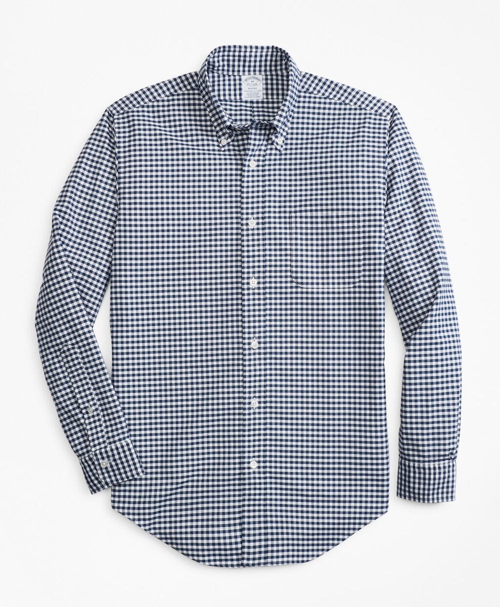 Brooks Brothers Men Regent Fit Oxford Gingham Sport Shirt