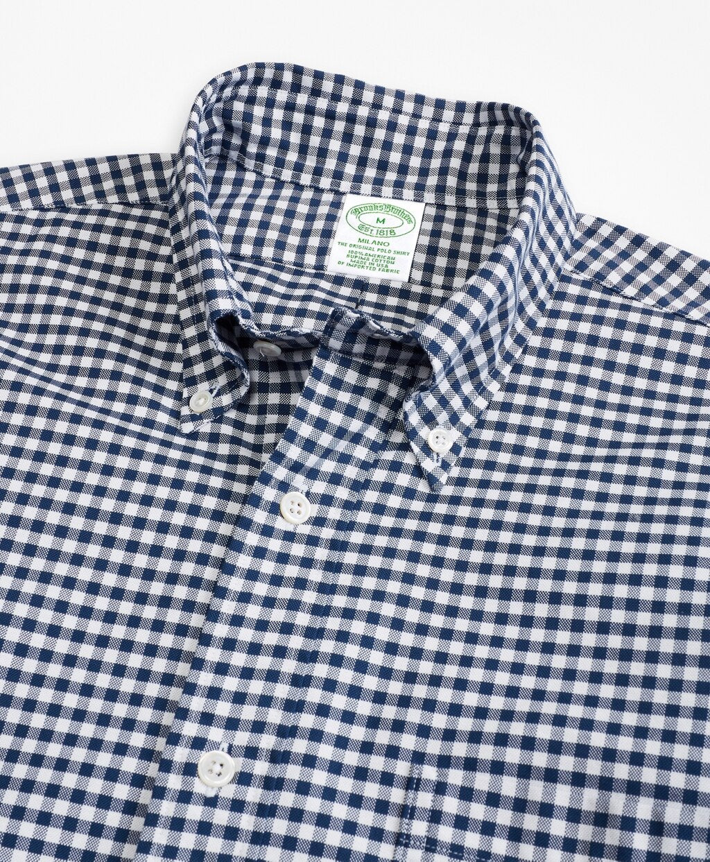 Brooks Brothers Men Milano Fit Oxford Gingham Sport Shirt