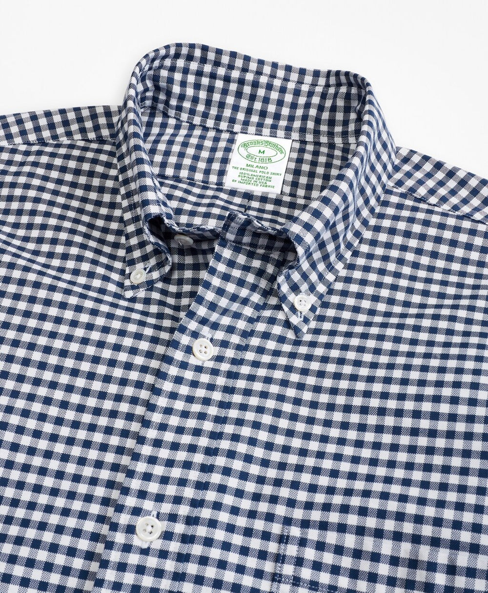Brooks Brothers Men Milano Fit Oxford Gingham Sport Shirt
