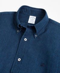 Brooks Brothers Men Regent Fit Stripe Indigo Sport Shirt