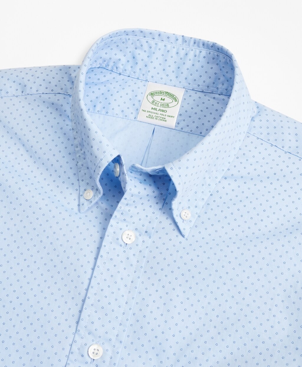 Brooks Brothers Men Milano Fit Micro-Floral Print Sport Shirt