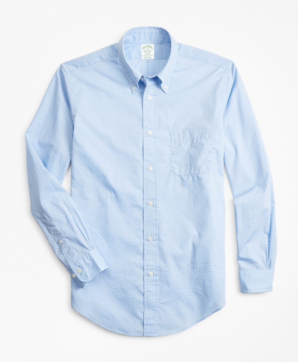 Brooks Brothers Men Milano Fit Micro-Floral Print Sport Shirt
