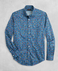 Brooks Brothers Men Golden Fleece® Regent Fit Blue Floral Sport Shirt