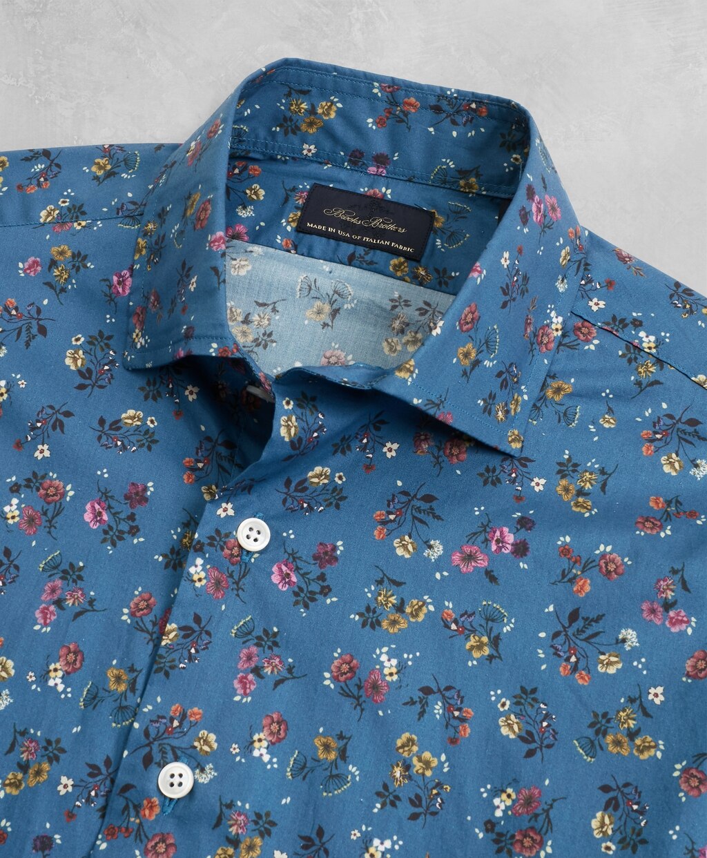 Brooks Brothers Men Golden Fleece® Regent Fit Blue Floral Sport Shirt