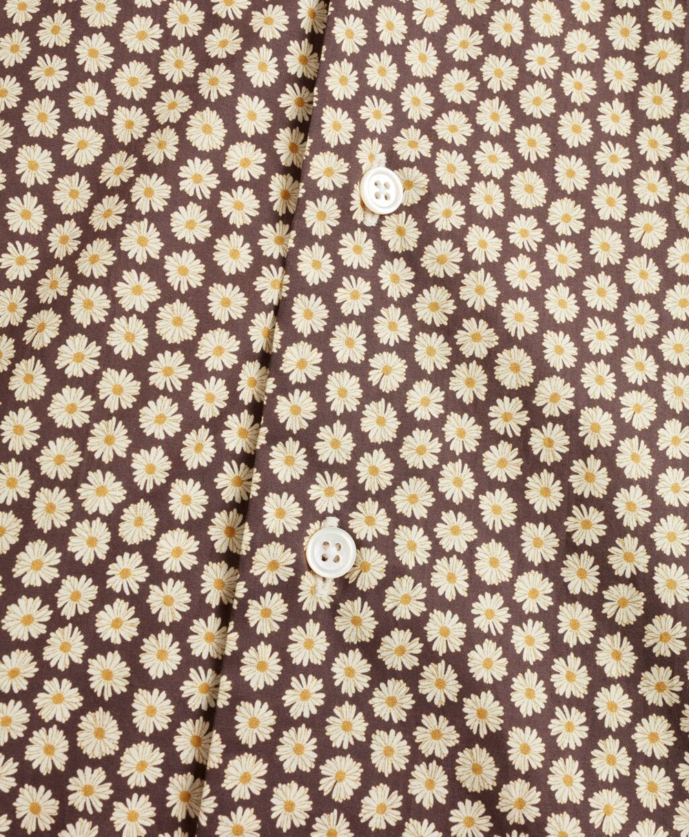 Brooks Brothers Men Golden Fleece® Regent Fit Brown Floral Sport Shirt