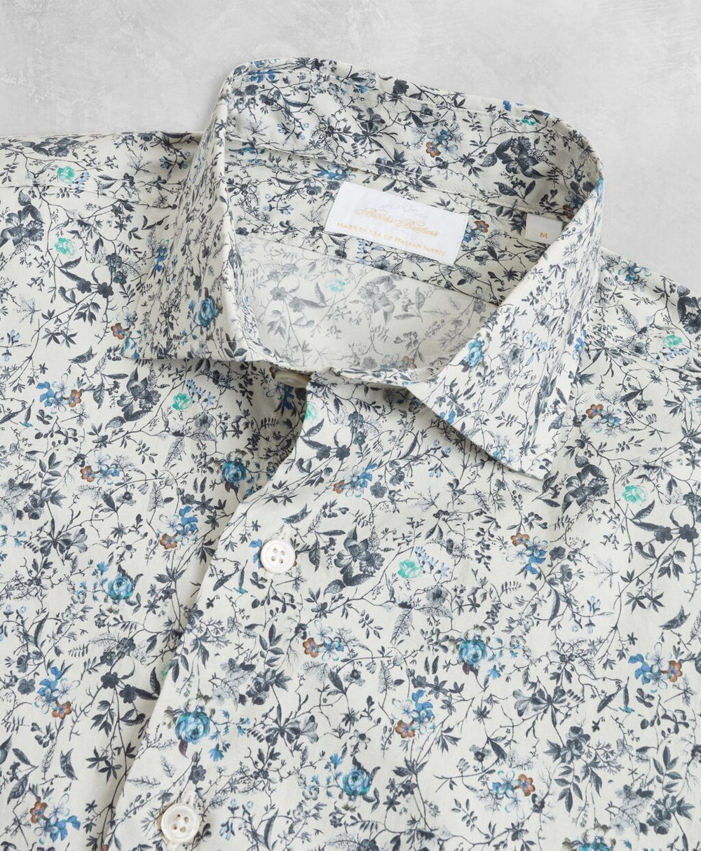 Brooks Brothers Men Golden Fleece® Regent Fit White Floral Sport Shirt