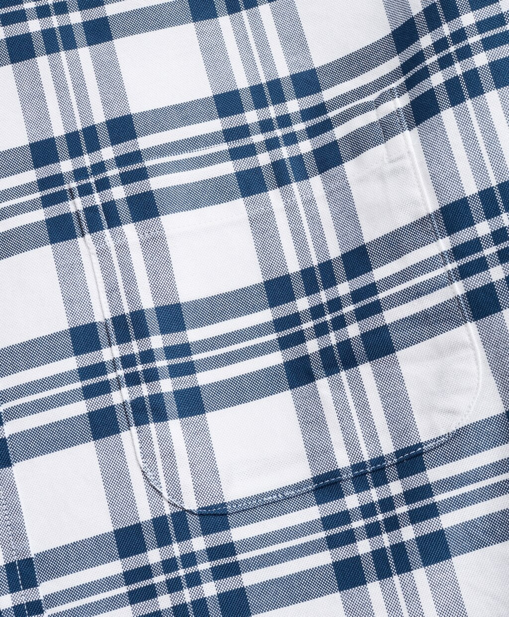 Brooks Brothers Men Milano Fit Oxford Blue and White Plaid Sport Shirt
