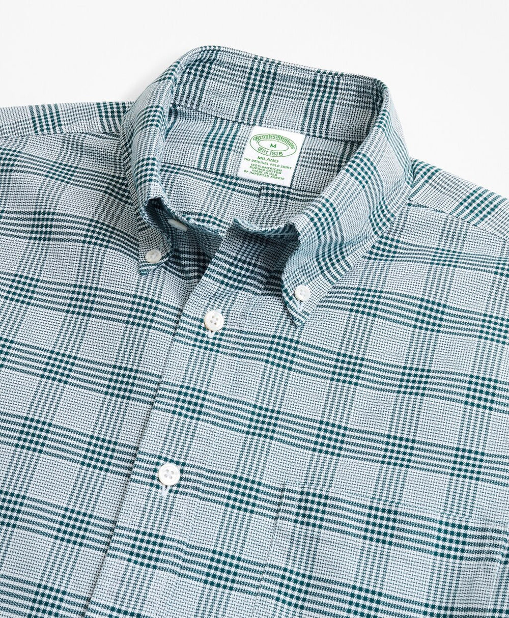 Brooks Brothers Men Milano Fit Oxford Glen Plaid Sport Shirt