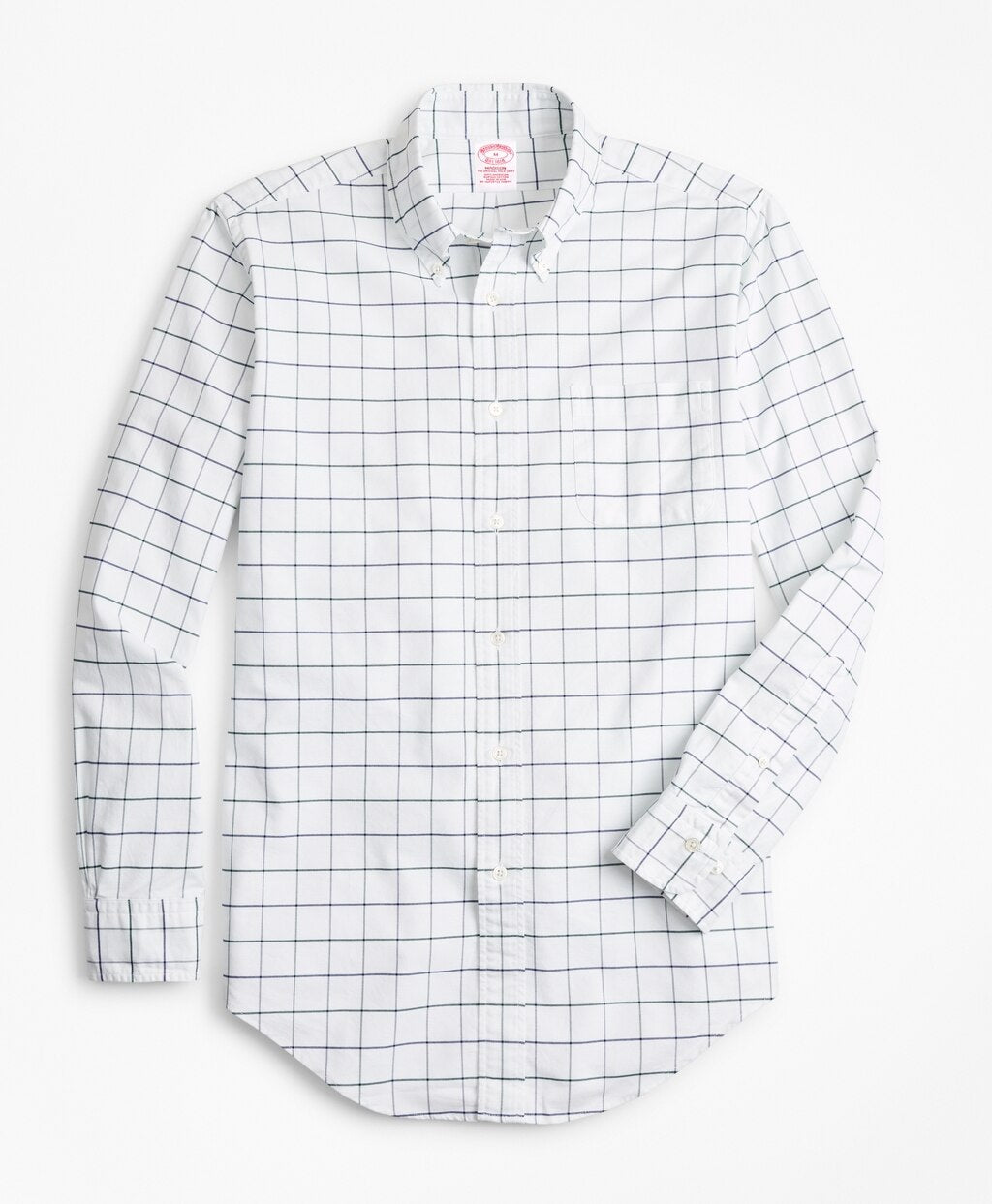 Brooks Brothers Men Madison Fit Oxford Windowpane Sport Shirt
