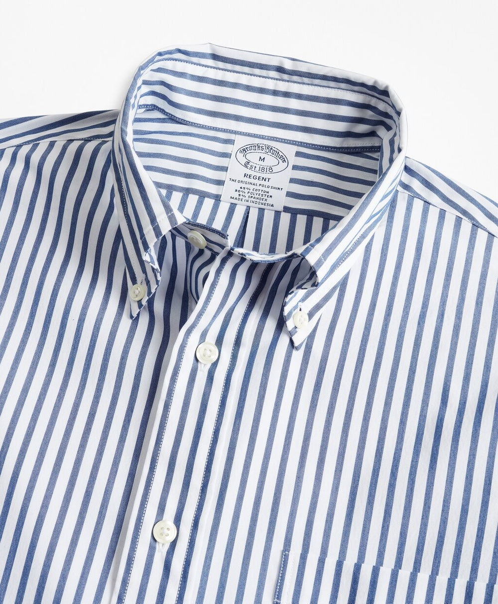 Brooks Brothers Men Performance Series Regent-Fit COOLMAX® Poplin Striped Sport Shirt