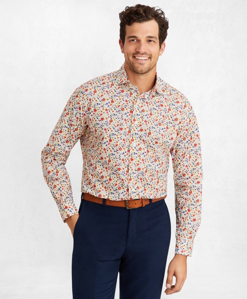 Brooks Brothers Men Golden Fleece® Regent Fit Multi-Floral Sport Shirt