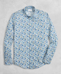 Brooks Brothers Men Golden Fleece® Regent Fit Light-Blue Floral Sport Shirt