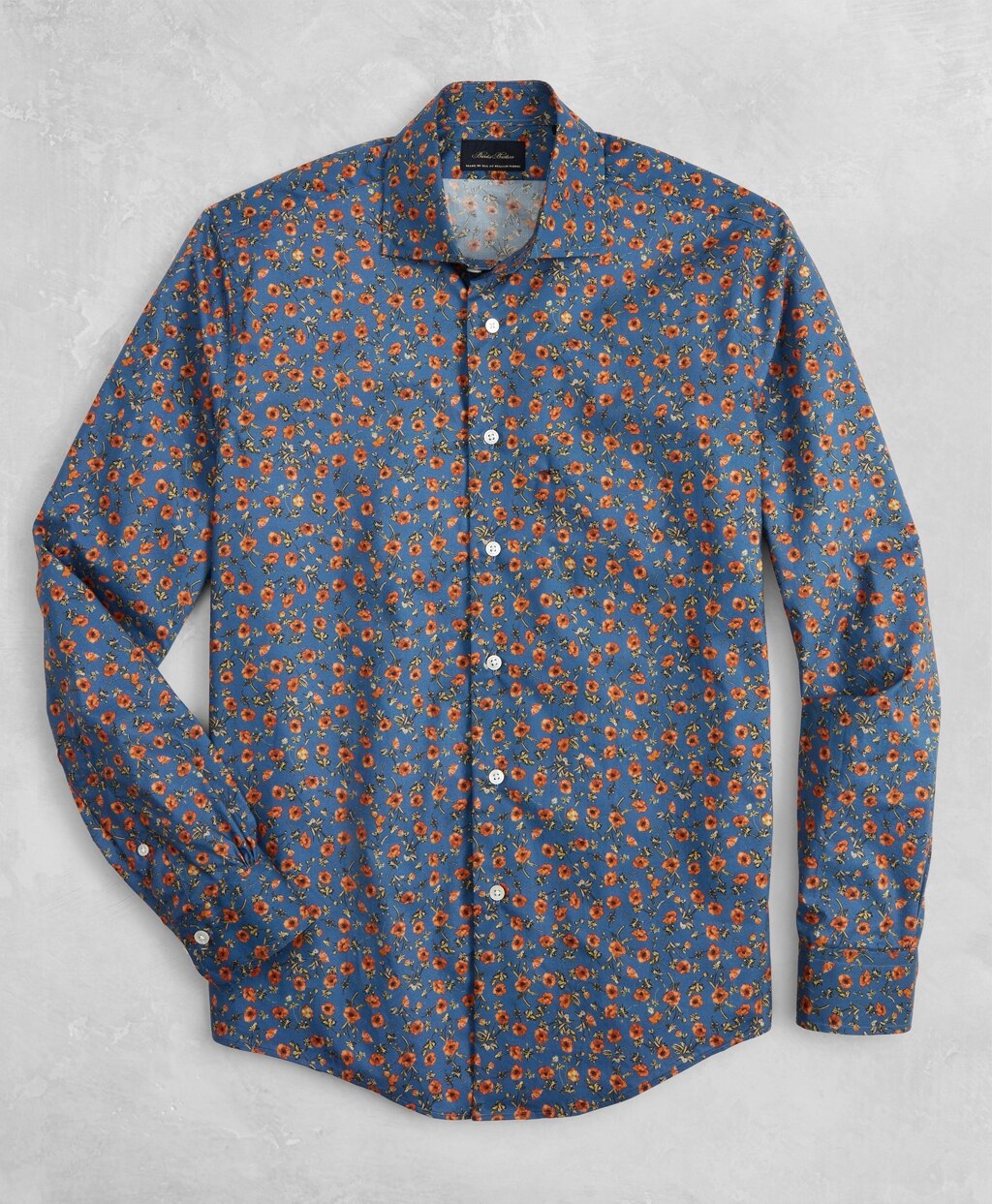 Brooks Brothers Men Golden Fleece® Regent Fit Blue Floral Sport Shirt