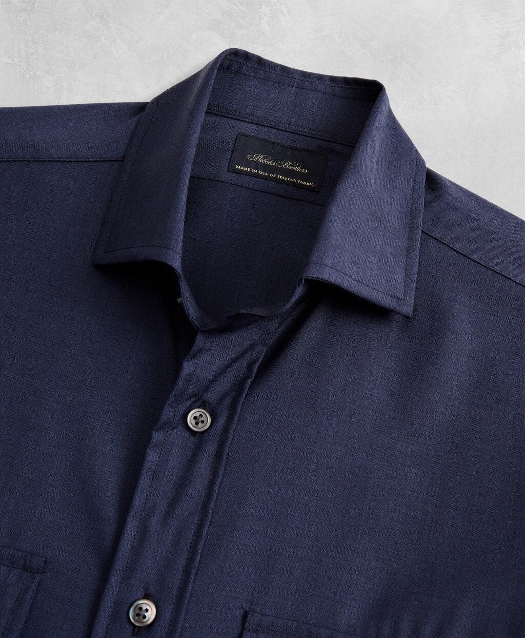 Brooks Brothers Men Golden Fleece® BrooksTech™ Two-Pocket Wool Sport Shirt