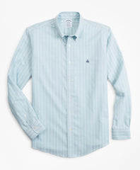 Brooks Brothers Men Stretch Regent Fitted Sport Shirt, Non-Iron Stripe