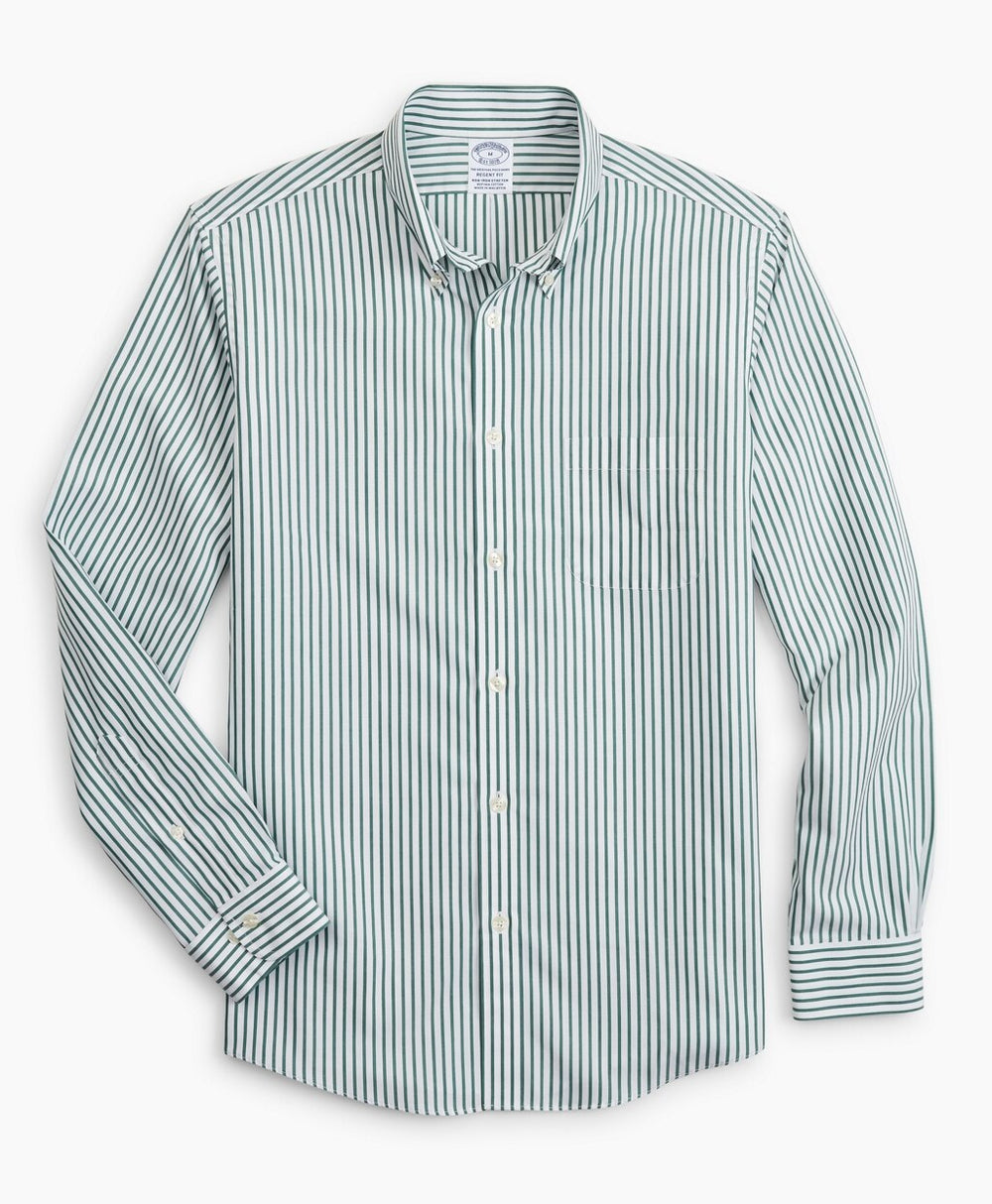 Brooks Brothers Men Stretch Regent Fitted Sport Shirt, Non-Iron Candy Stripe