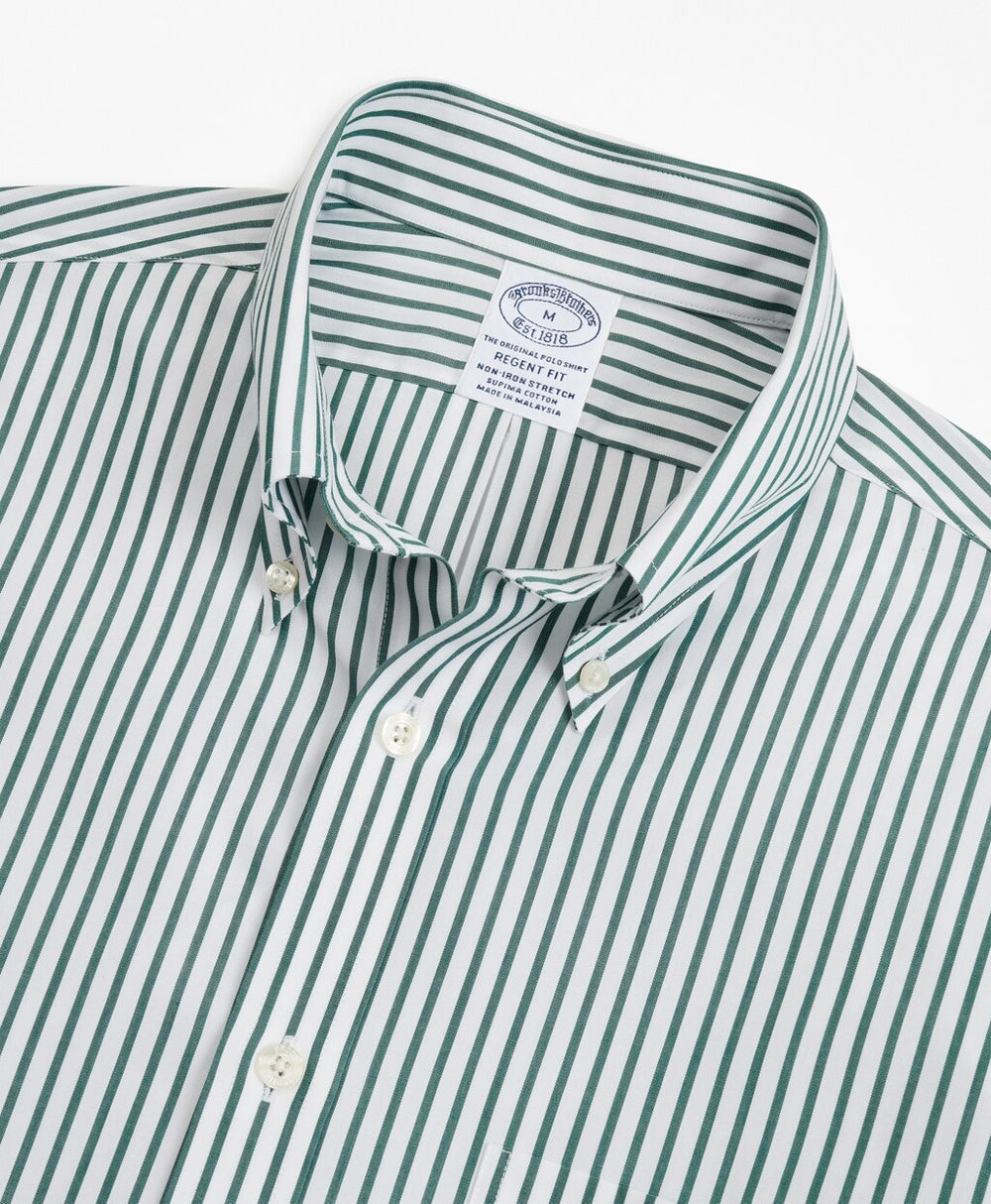Brooks Brothers Men Stretch Regent Fitted Sport Shirt, Non-Iron Candy Stripe