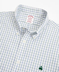 Brooks Brothers Men Stretch Madison Classic-Fit Sport Shirt, Non-Iron Windowpane