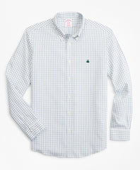 Brooks Brothers Men Stretch Madison Classic-Fit Sport Shirt, Non-Iron Windowpane