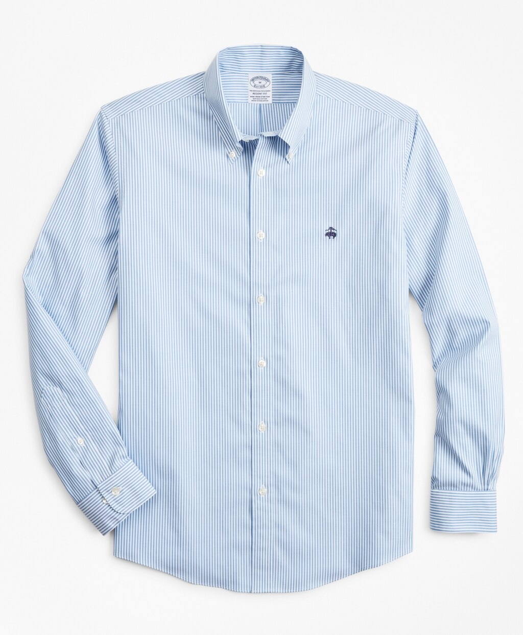 Brooks Brothers Men Stretch Regent Fitted Sport Shirt, Non-Iron Stripe