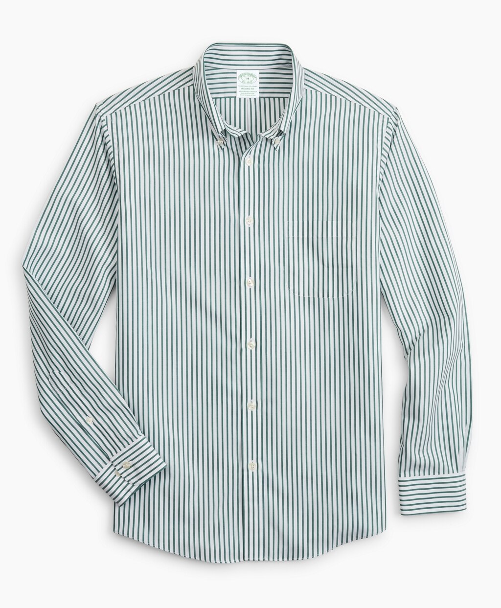 Brooks Brothers Men Stretch Milano Slim-Fit Sport Shirt, Non-Iron Candy Stripe
