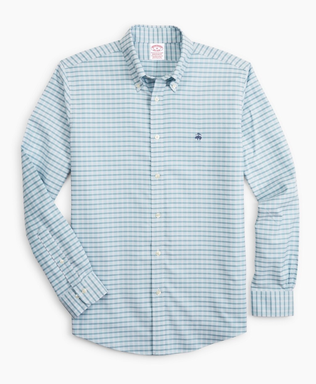Brooks Brothers Men Stretch Madison Classic-Fit Sport Shirt, Non-Iron Check