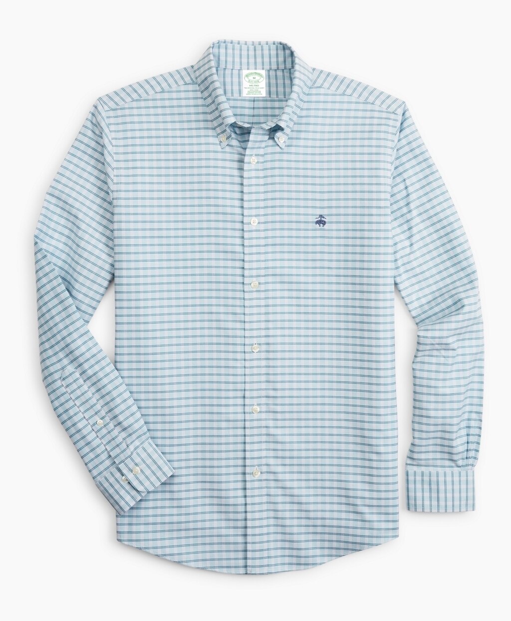Brooks Brothers Men Stretch Milano Slim-Fit Sport Shirt, Non-Iron Check