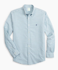 Brooks Brothers Men Stretch Milano Slim-Fit Sport Shirt, Non-Iron Check