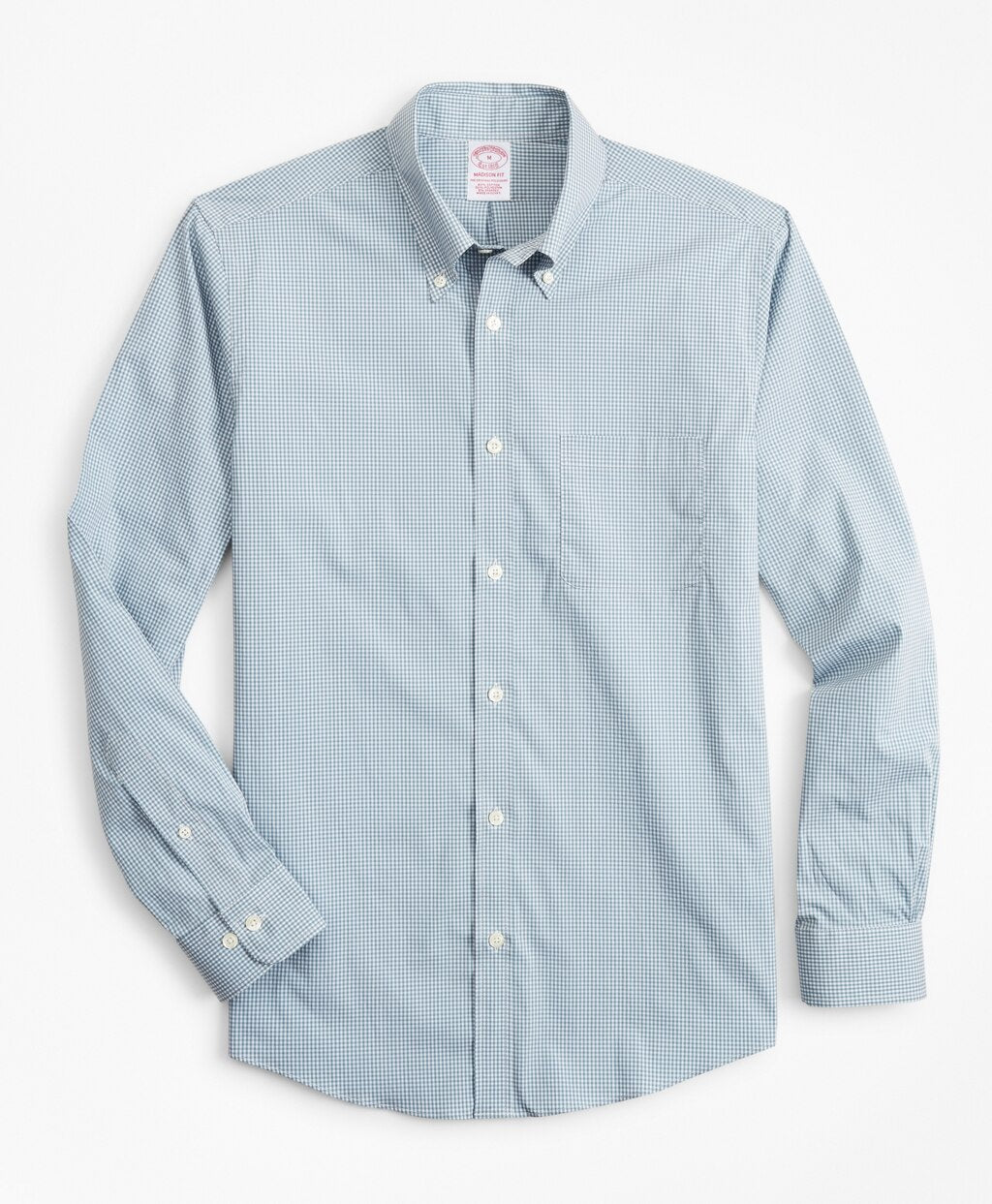 Brooks Brothers Men Madison Classic-Fit Sport Shirt, Performance Series with COOLMAX®, Gingham