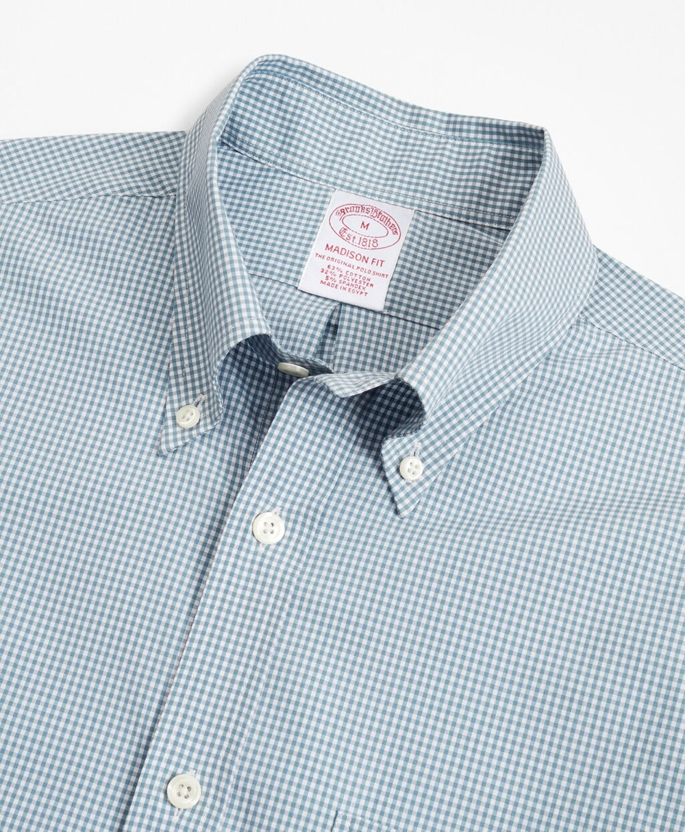 Brooks Brothers Men Madison Classic-Fit Sport Shirt, Performance Series with COOLMAX®, Gingham