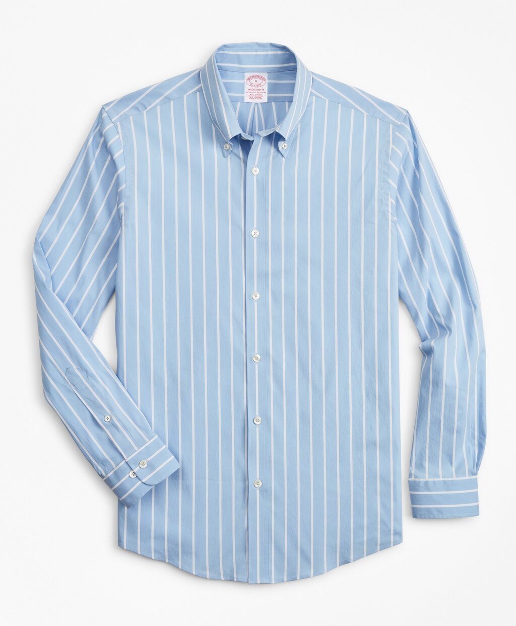 Brooks Brothers Men Madison Classic-Fit Sport Shirt, Performance Series with COOLMAX®, Ground Stripe