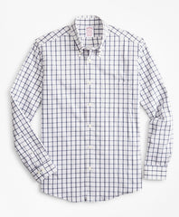 Brooks Brothers Men Madison Classic-Fit Sport Shirt, Performance Series with COOLMAX®, Windowpane
