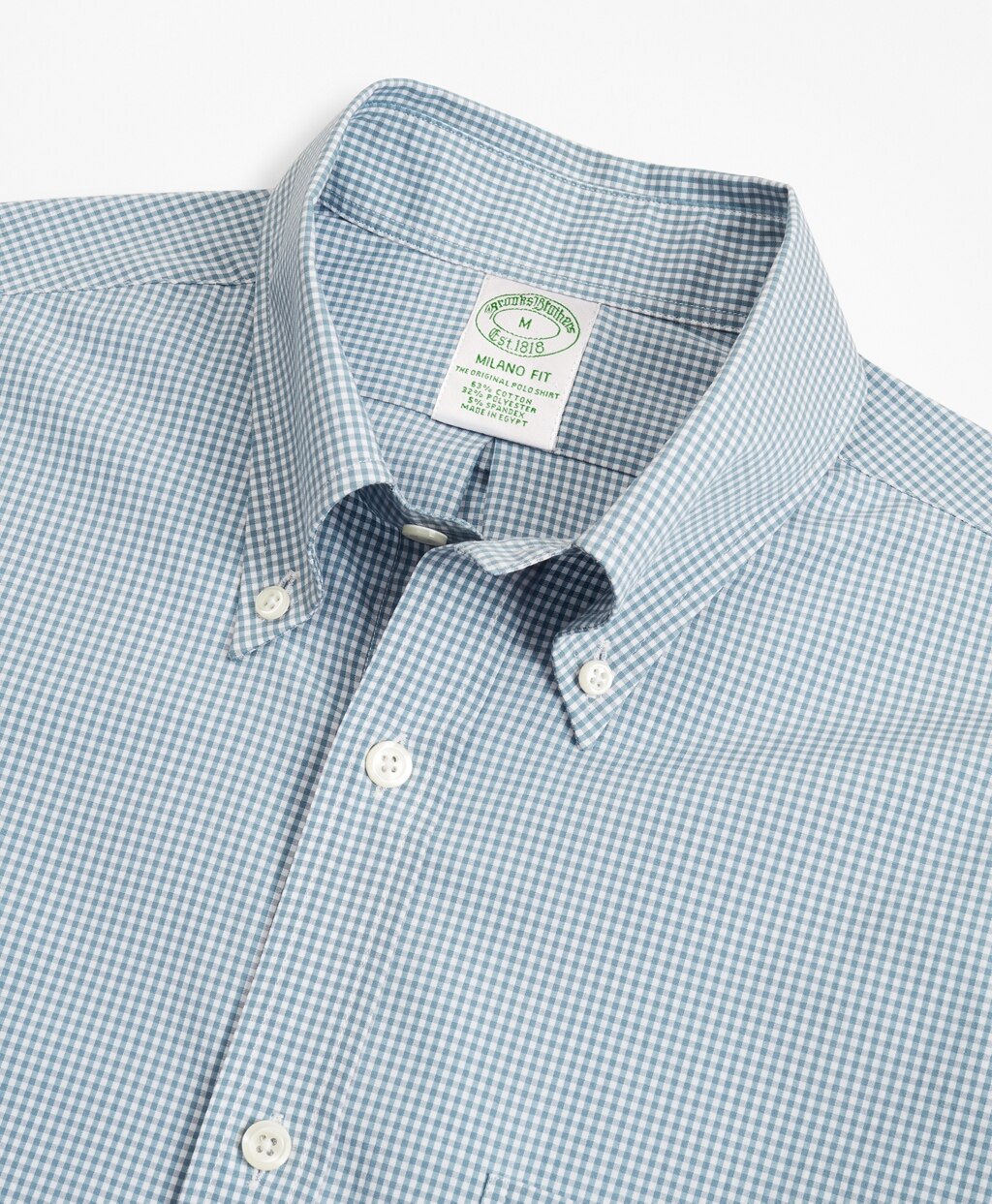 Brooks Brothers Men Milano Slim-Fit Sport Shirt, Performance Series with COOLMAX®, Gingham