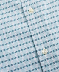 Brooks Brothers Men Stretch Regent Fitted Sport Shirt, Non-Iron Short-Sleeve Check