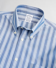 Brooks Brothers Men Stretch Regent Fitted Sport Shirt, Non-Iron Awning Stripe