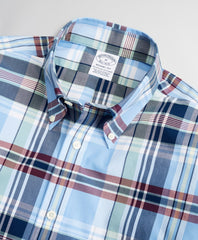 Brooks Brothers Men Stretch Regent Fitted Sport Shirt, Non-Iron Multi-Plaid