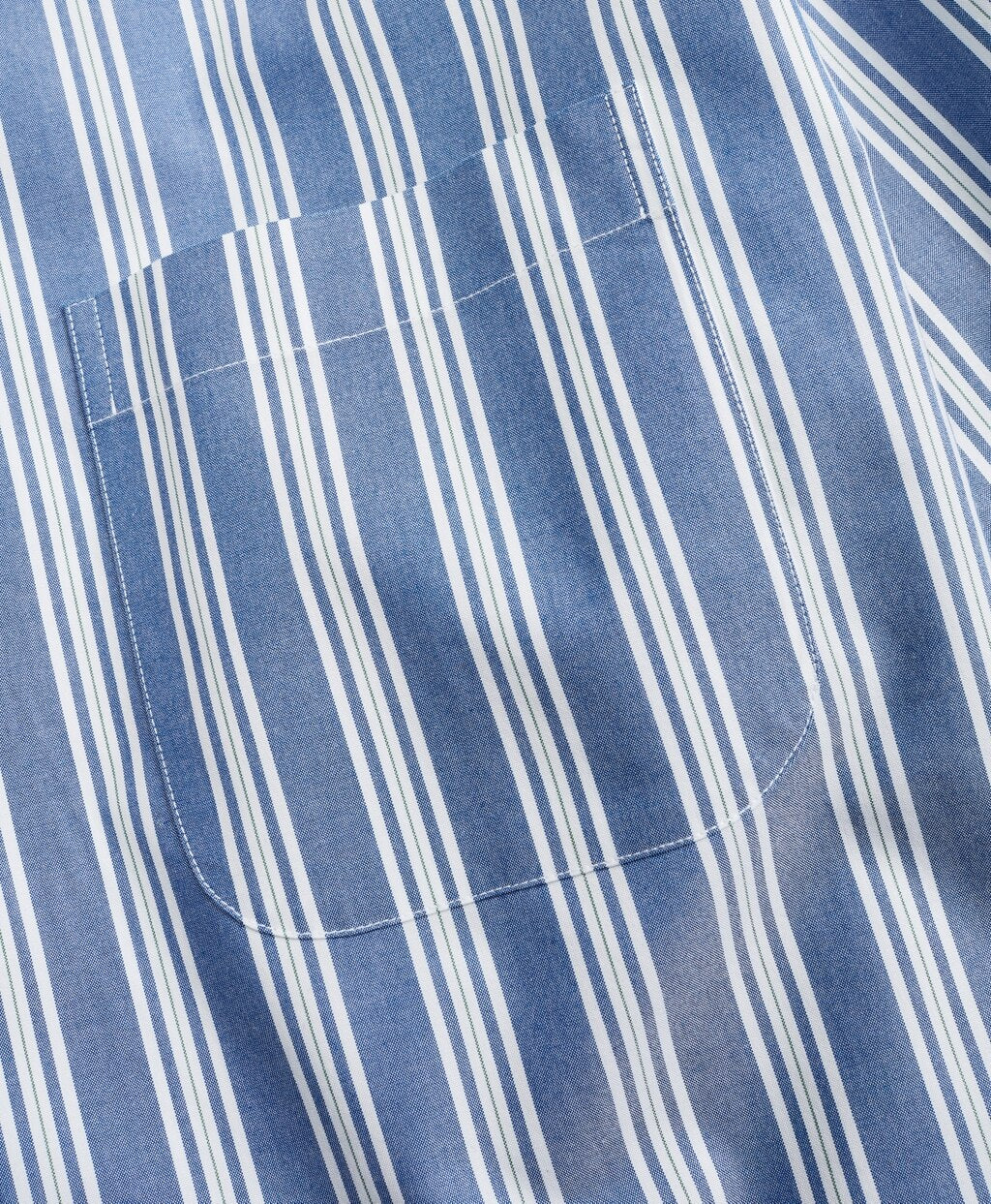 Brooks Brothers Men Stretch Madison Classic-Fit Sport Shirt, Non-Iron Awning Stripe