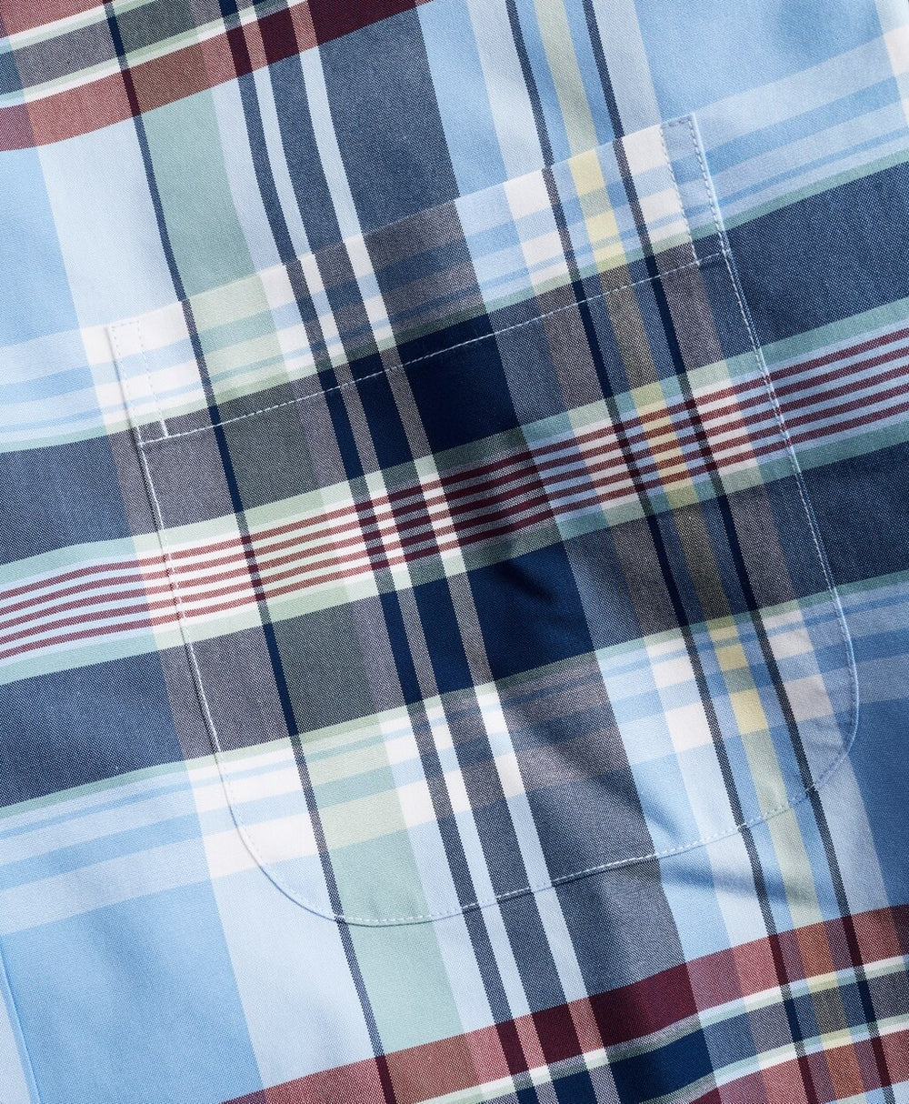 Brooks Brothers Men Stretch Madison Classic-Fit Sport Shirt, Non-Iron Multi-Plaid