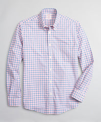 Brooks Brothers Men Stretch Madison Classic-Fit Sport Shirt, Non-Iron Windowpane