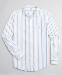 Brooks Brothers Men Stretch Regent Fitted Sport Shirt, Non-Iron Stripe