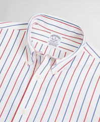 Brooks Brothers Men Stretch Regent Fitted Sport Shirt, Non-Iron Stripe
