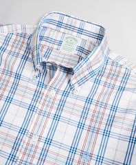 Brooks Brothers Men Stretch Milano Slim-Fit Sport Shirt, Non-Iron Multi-Plaid