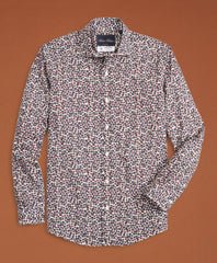 Brooks Brothers Men Golden Fleece® Regent Fit Navy Flower-Print Poplin Sport Shirt