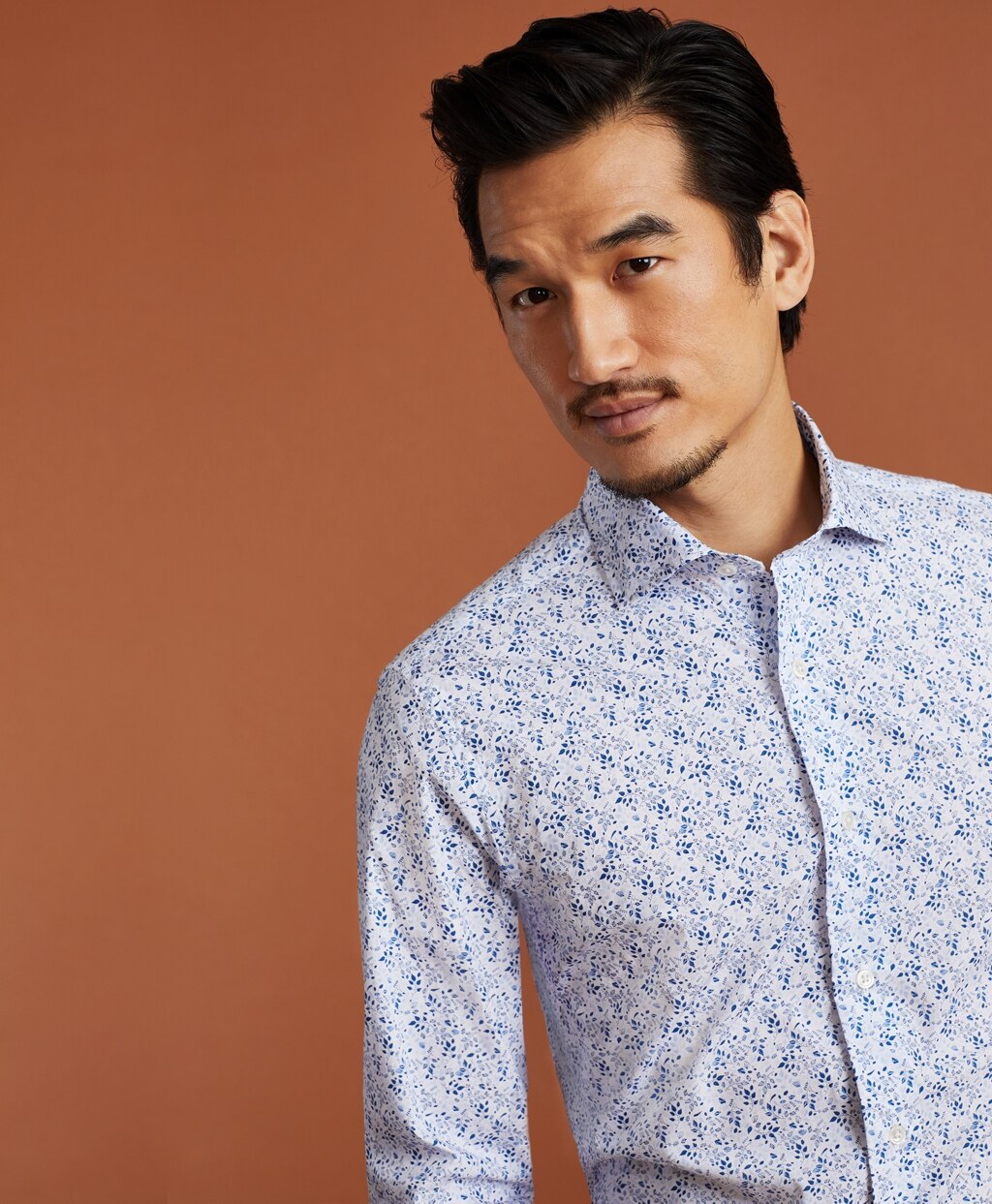 Brooks Brothers Men Golden Fleece® Regent Fit Flower-Print Poplin Sport Shirt